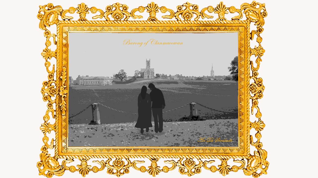 Old painting, Imbas forosnai, An Dà Shealladh, The romantic Barony of Clanmacowan, Galway, in the heart of Ireland